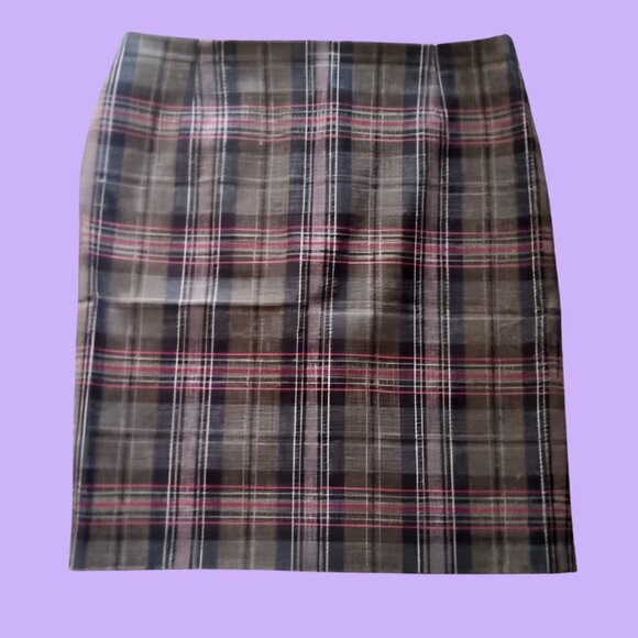 Boden Dresses & Skirts - NEW Boden British Tweed By Moon Plaid Wool Midi Skirt Brown Size M